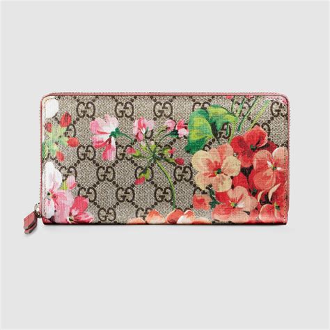 gucci gg blooms supreme zip around wallet|wallet Gucci new collection.